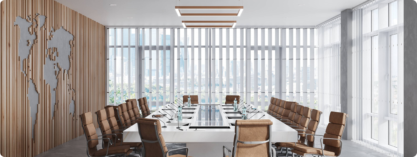 Architectural window treatment with diffused natural light